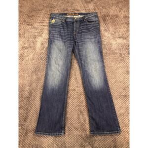 Mens Cinch Dark Wash Jeans, Bootcut 34 x 32